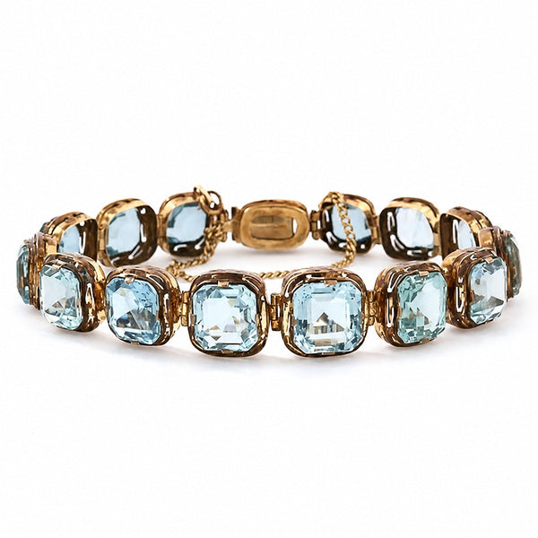 Azure Wave Gold Bracelet