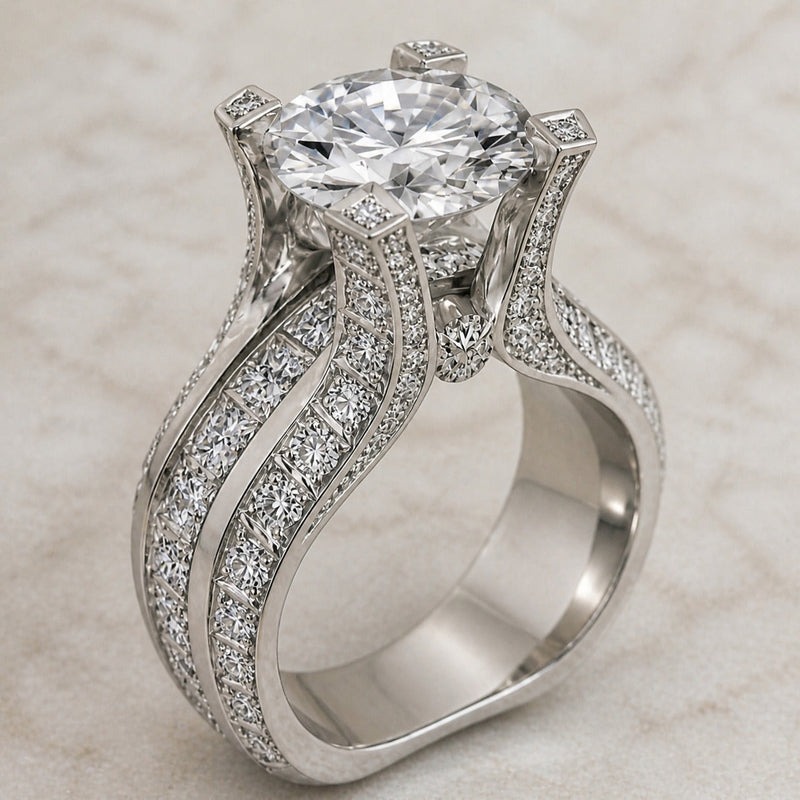 Crystal Luxe Statement Ring