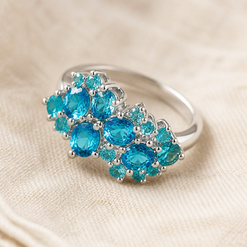 Opal Statement Cluster Ring