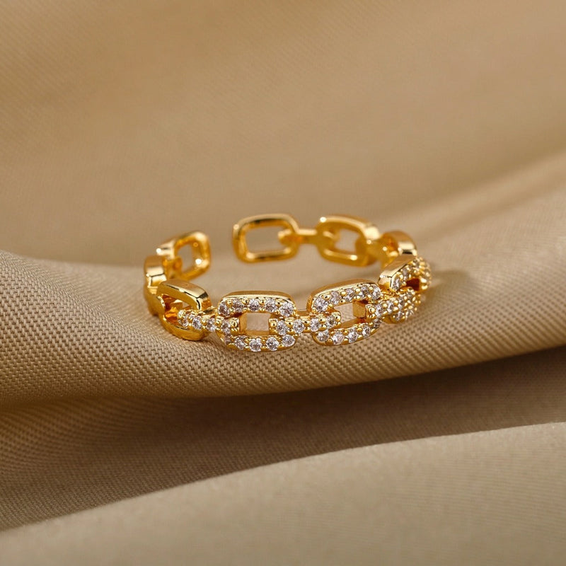 Golden Crest Open Ring