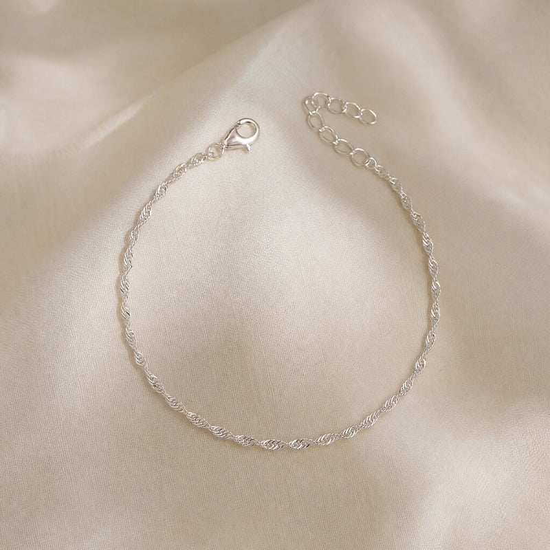Contemporary Chain Silver Bracelet