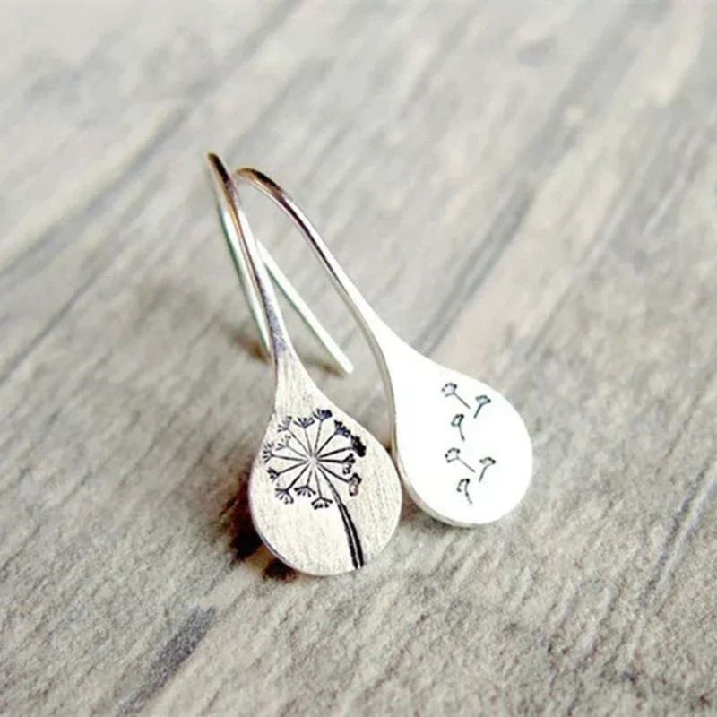 Vintage Silver Flower Earrings