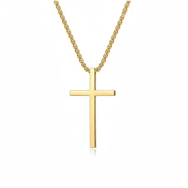 Bezel Cross Necklace