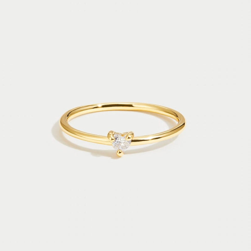 Love Crystal Heart Ring
