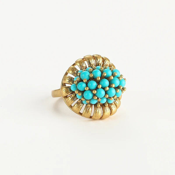 Turquoise Bloom Vintage Ring