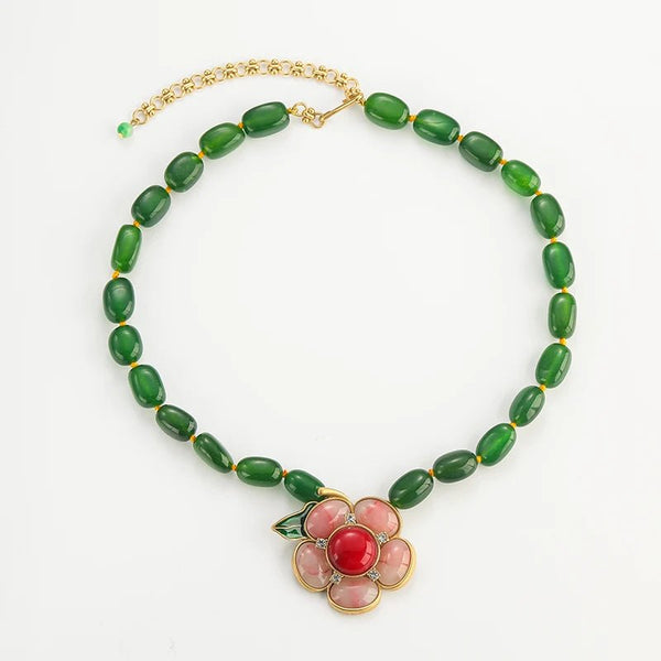 Verdant Bloom Vintage Necklace